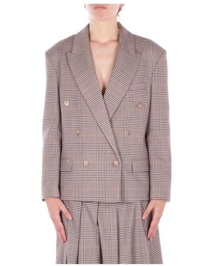 SOLOTRE Zweireiher-Jacke - Braun