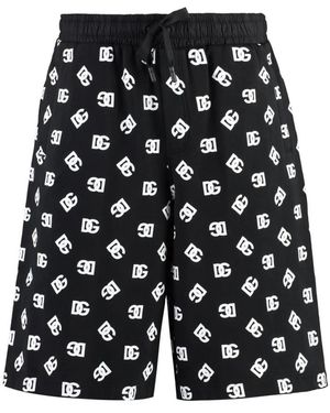 Dolce & Gabbana All-Over Dg Logo Print Zwembroek - Zwart