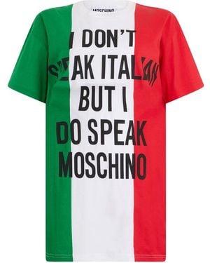 Moschino Baumwoll-T-Shirt-Kleid - Rot