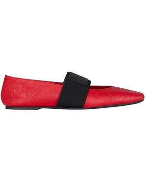 Givenchy Schoenen ,Rood ,Leer Sliced Square Ballerinas