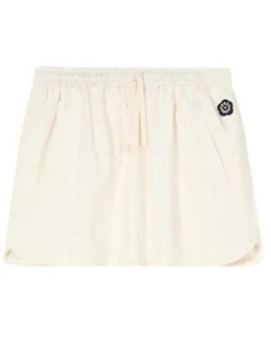 KENZO Logo-Patch Drawstring Mini Rok - Wit
