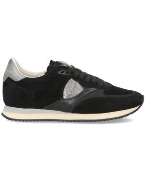 Philippe Model Schoenen ,Zwart ,Katoen Blville Running