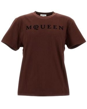 McQueen T-Shirts - Brown