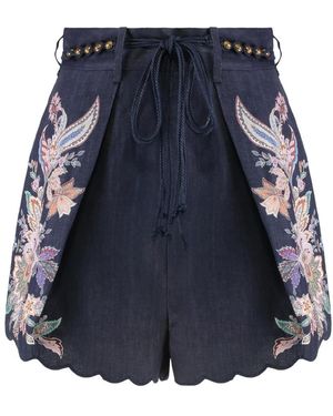 Zimmermann Short Shorts - Blu