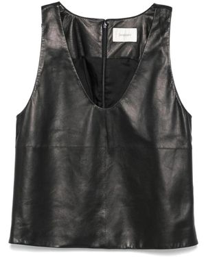 Saint Laurent Sleeveless Tops - Black