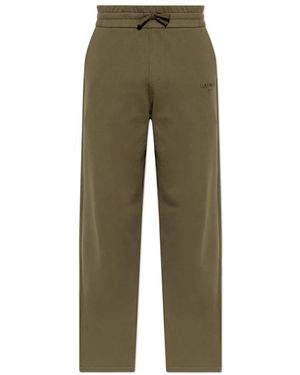 Balmain Broeken ,Groen ,Katoen Broeken Met Geborduurd Logo
