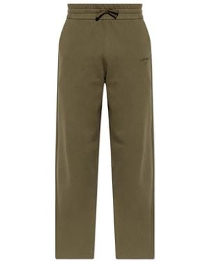 Balmain Broeken ,Groen ,Katoen Broeken Met Geborduurd Logo