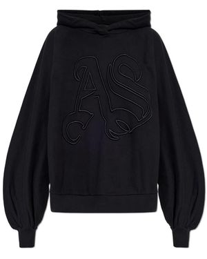AllSaints Hoodies & Sweatvesten ,Zwart ,Katoen Artia Sweatshirt - Blauw