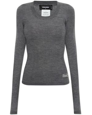 DSquared² Fitted Cut Top - Blauw