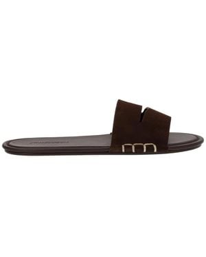 JW Anderson Loafer Mule Slides - Braun