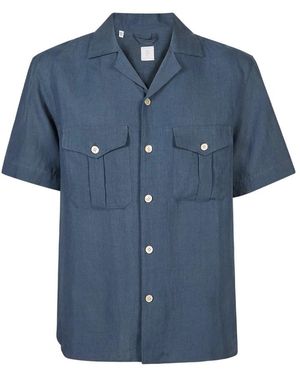 Eleventy Short Sleeve Shirts - Blue