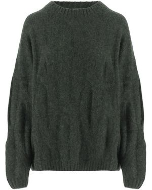 Allude Truien & Vesten ,Groen ,Kasjmier Cashmere En Zijden Trui