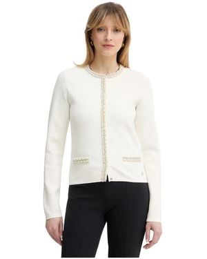 Guess Truien & Vesten ,Wit ,Polyester Raina Cardigan