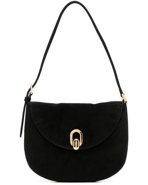 SAVETTE Tassen ,Zwart ,Suède Small Tondo Hobo
