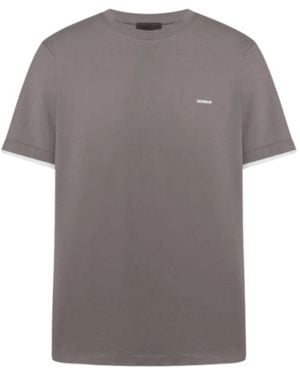 Dondup Tops ,Grijs ,Jf 0369U T-Shirt