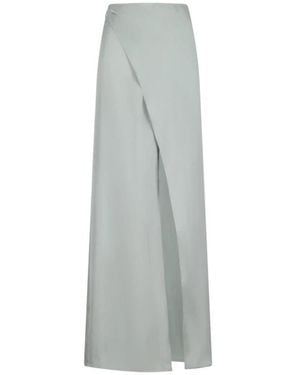 Blumarine Rokken ,Groen ,Stijlvolle Twill Broeken Voor Mannen - Grijs