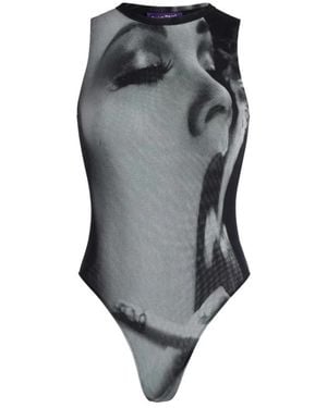 Jean Paul Gaultier Bodysuit Met Ronde Hals - Grijs