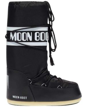 Moon Boot Iconic Nylon Winterstiefel - Schwarz