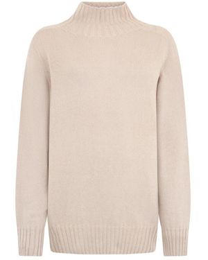 Moorer Truien & Vesten ,Kasjmier Turtleneck Sweater - Wit