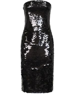 Alex Perry Kleedjes ,Zwart ,Polyester Strapless Gebogen Corset Jurk