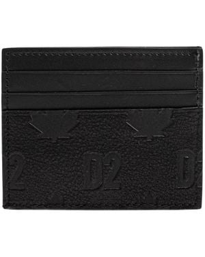 DSquared² Leder Kartenetui Mit Logo - Schwarz