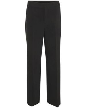 My Essential Wardrobe Straight Trousers - Black