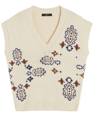 Weekend by Maxmara V-Neck Knitwear - Natural