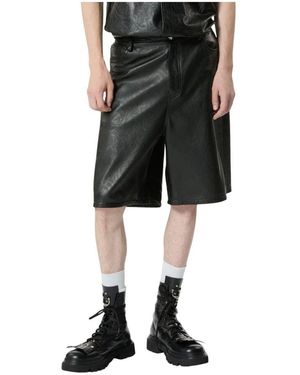 RICHMOND Bermuda Aus 100% Leder - Schwarz
