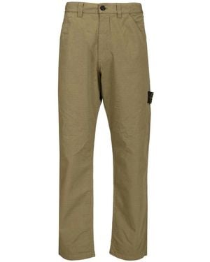 Stone Island Straight Trousers - Green