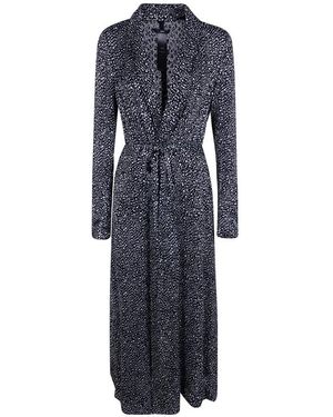 SAPIO Devore Print Lange Mouwen Jas - Blauw