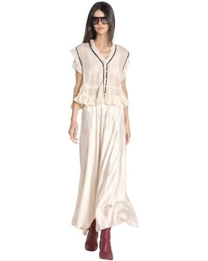 Mes Demoiselles Overhemden ,Wit ,Satijn Calista Rok - Metallic