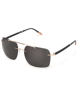 Silhouette Stilvolle schwarze sonnenbrille - Mettallic