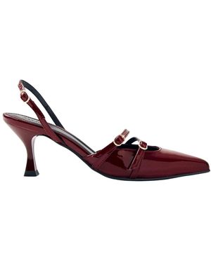 Alohas Schoenen ,Rood ,Leer Joelle Onix Burgundy Leren Pumps - Bruin