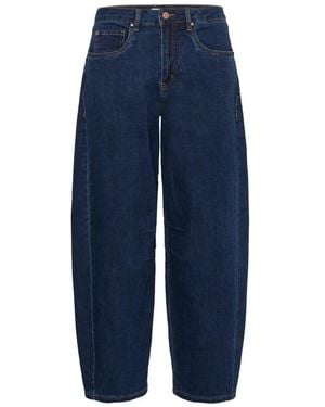 Cream Loose-Fit Jeans - Azul