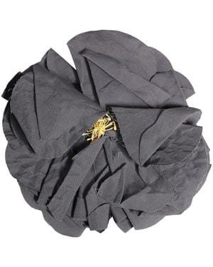 Dolce & Gabbana Accessoires ,Grijs ,Floral Poplin Broche