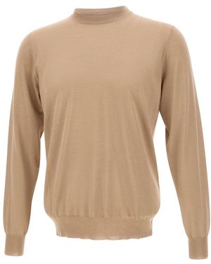 FILIPPO DE LAURENTIIS Round-Neck Knitwear - Natural