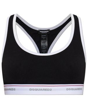 DSquared² Logo Lingerie Top - Zwart