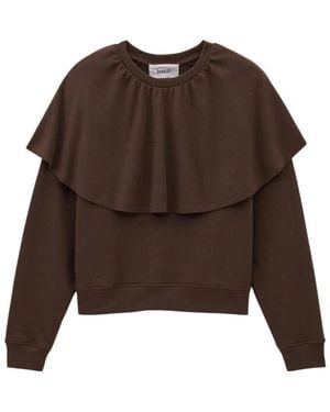 Ba&sh Hoodies & Sweatvesten ,Bruin ,Katoen Sweatshirt Dehina