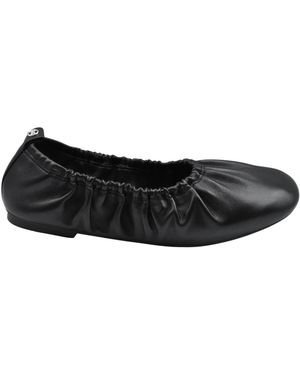 Michael Kors Bri Ballerina Aus Gerafftem Leder - Schwarz