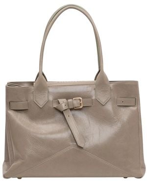Ballantyne Tassen ,Bruin ,Leer Kate Buckled Tote Bag - Grijs