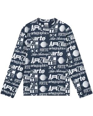 Arte' Long Sleeve Tops - Blu