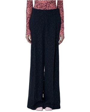 Dries Van Noten Wide Trousers - Blue