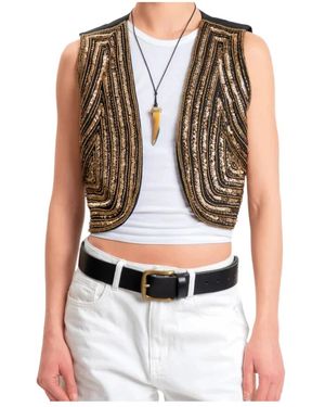 Souvenir Clubbing Jassen ,Zwart ,Katoen Gilet Cotone