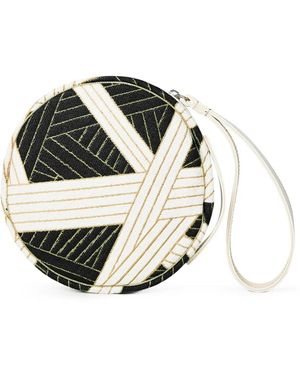 Missoni Tassen ,Veelkleurig ,Ronde Beauty Clutch Tas Zwart - Metallic