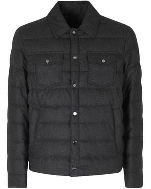 Herno Jassen ,Grijs ,Wol Giubbino Taglio Jeans - Zwart