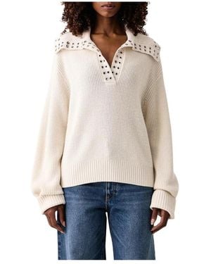 Patrizia Pepe V-Neck Knitwear - Blanco