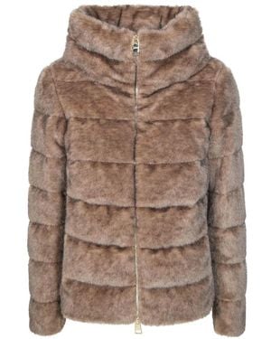 Herno Faux Fur & Shearling Jackets - Marrone