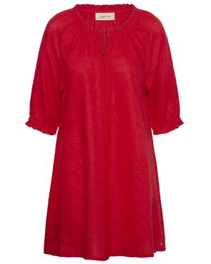 Cream Zomerjurken - Rood