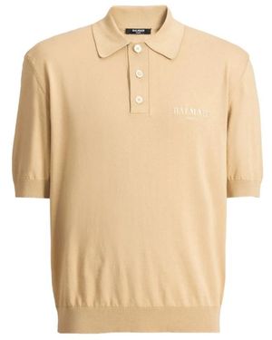 Balmain Polo Shirts - Natural