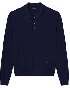 A.P.C. Polo Shirts - Azul